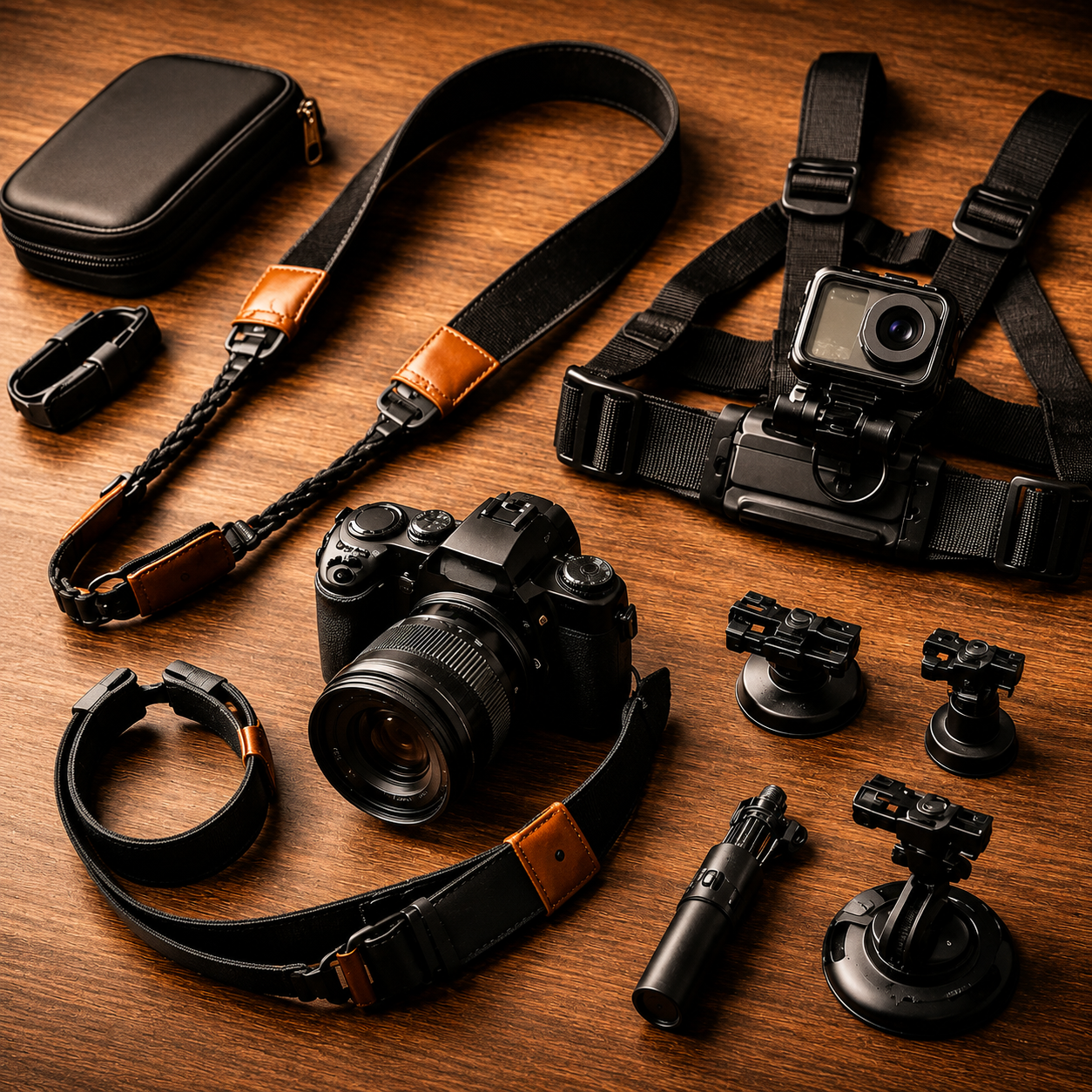 STRAPS & MOUNTS →