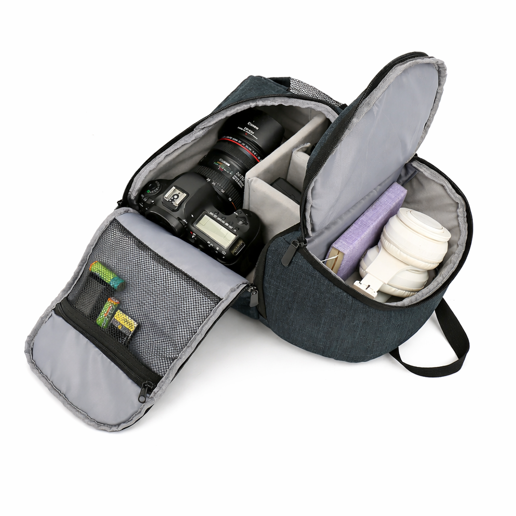 Waterproof Camera Bag Crossbody Compact Protective Nylon for DSLR Mirrorless and Travel