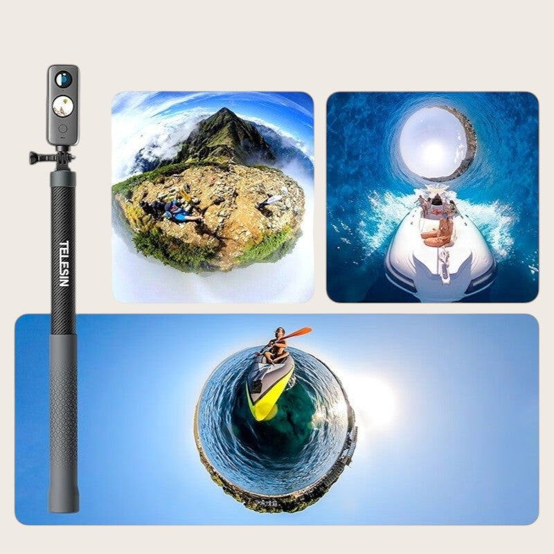 3 Meter Carbon Fiber Selfie Stick Ultra Long Reach Lightweight for Camera and Smartphone