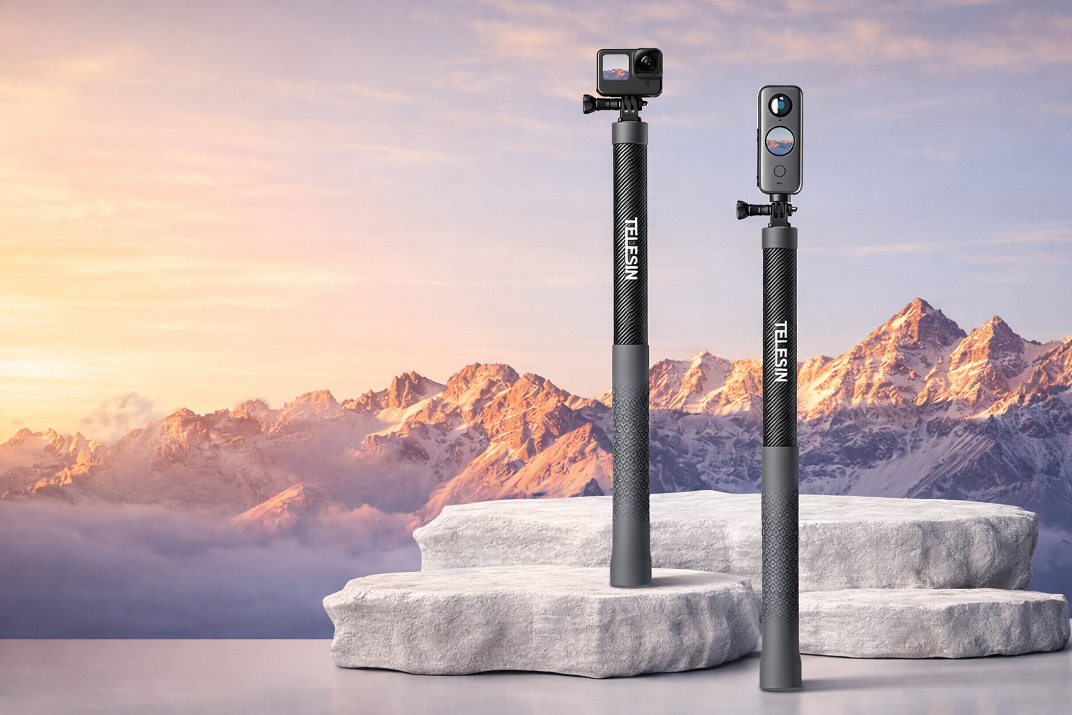 3 Meter Carbon Fiber Selfie Stick Ultra Long Reach Lightweight for Camera and Smartphone