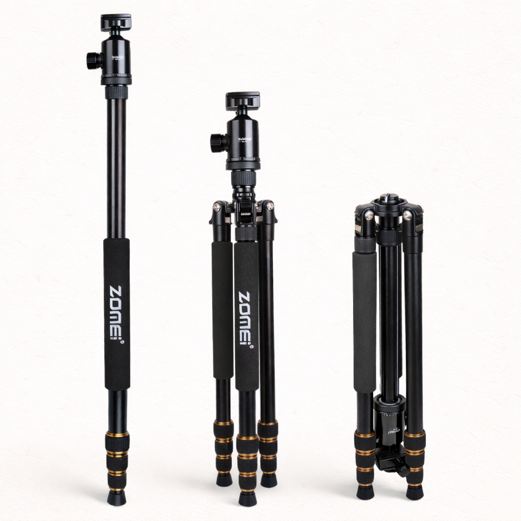 ZOMEI Z668 Tripod Stable Aluminum Magnesium Camera Tripod Adjustable for Photo and Video